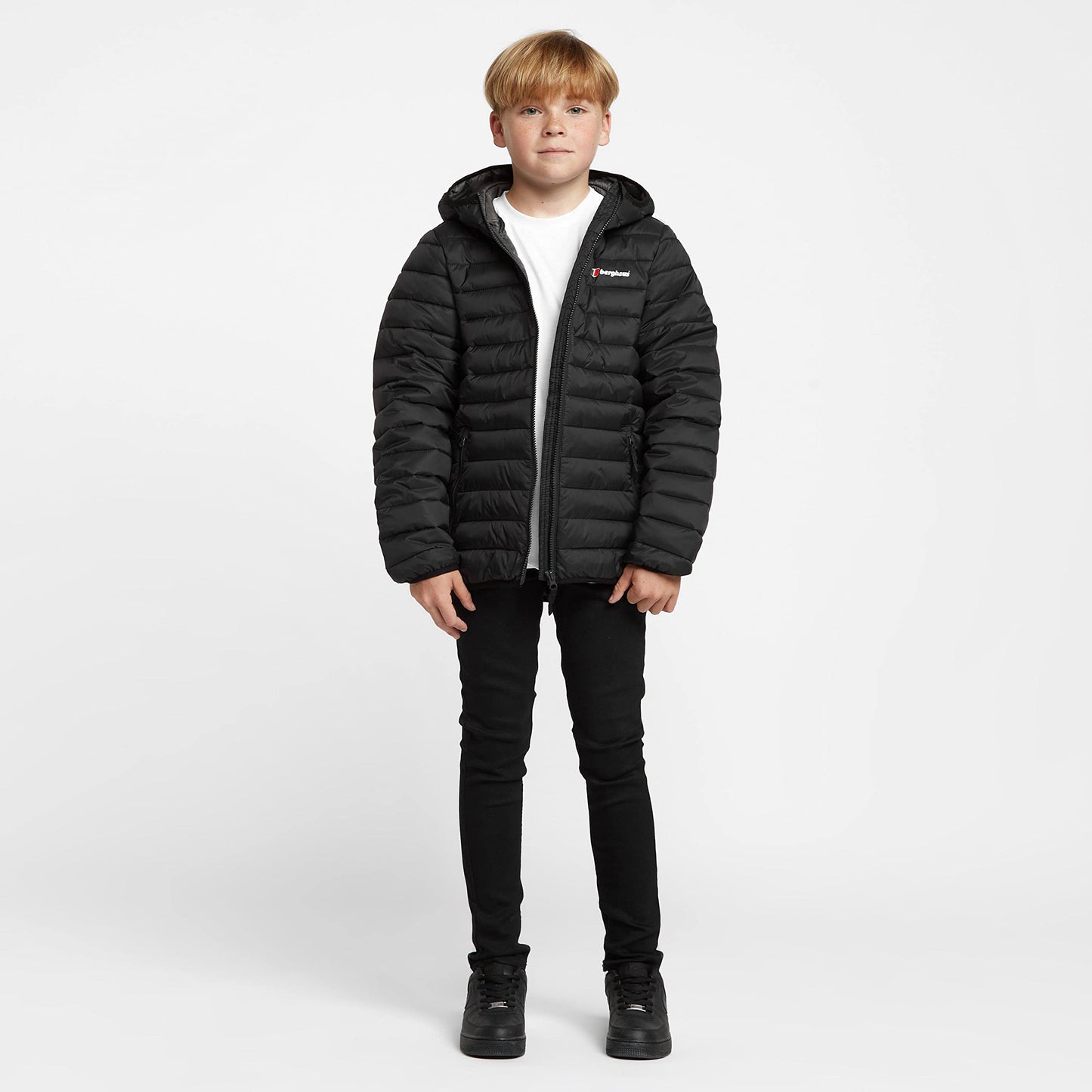 Berghaus Kids' Kirkhale Baffle Jacket with Lightweight Insulation and Water Resistant Fabric, Kids' Winter Jacket, Hiking & Outdoor Recreation Clothing (5-6 Years, Black)