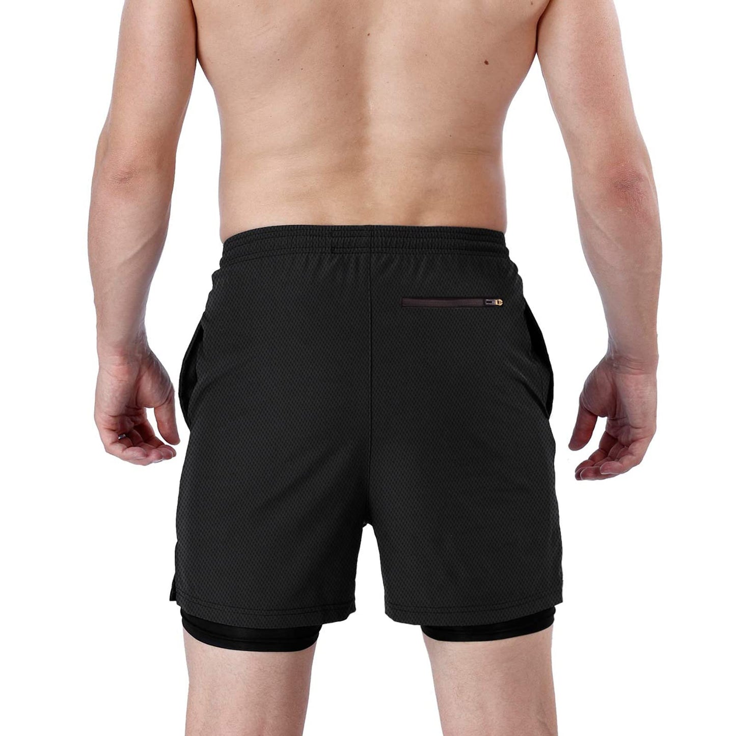 - HOPLYNN Mens Running 2 in 1 Sports Shorts Breathable Outdoor Workout Training Shorts -