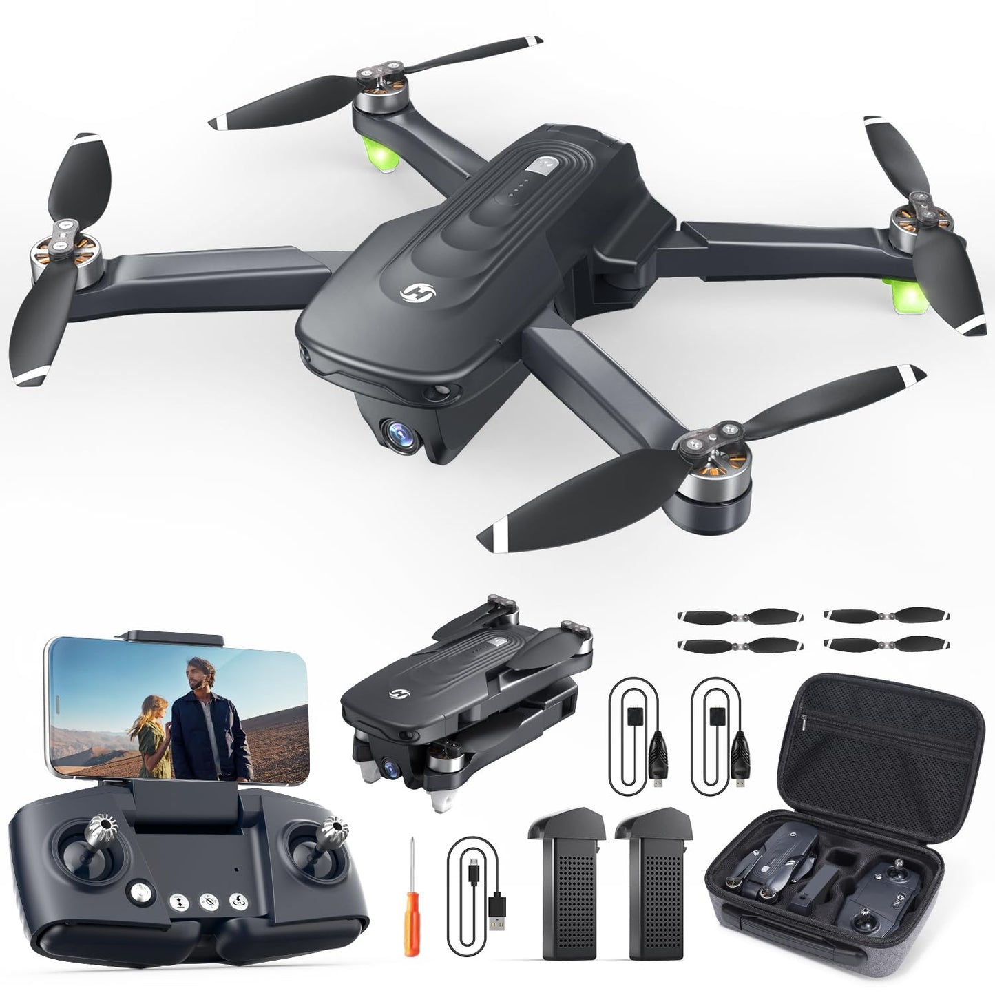 - Holy Stone HS175D Foldable Drone With 4K Camera | 46 Mins Long Flight -