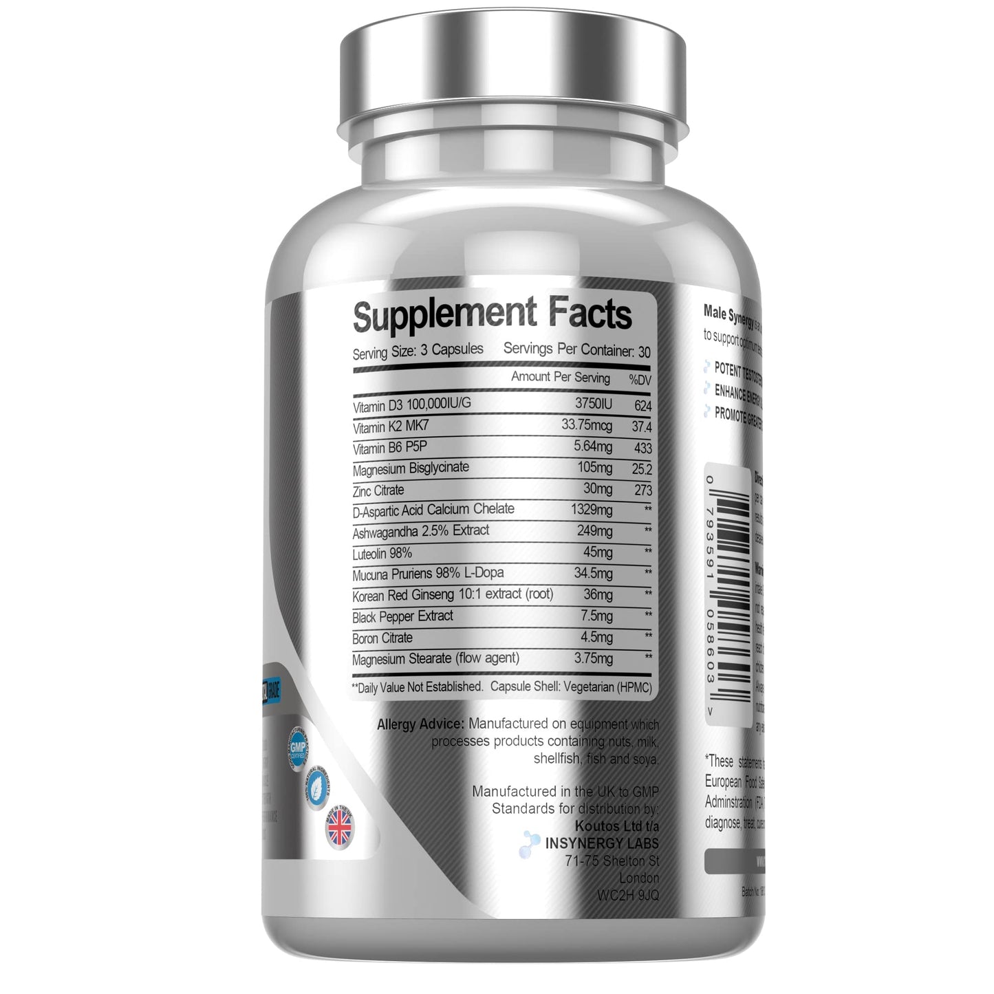 - Testosterone Booster Male Synergy | Ultra Premium Testosterone Supplements for Men | Testosterone Boosters  -