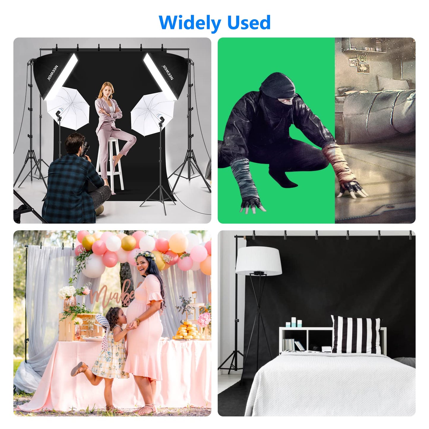 - NEEWER Photography Lighting kit with Backdrops -