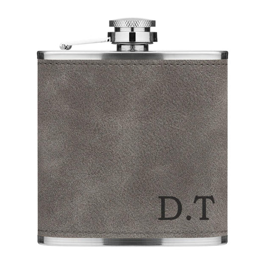 - Personalised 6oz PU Leather Hip Flask -