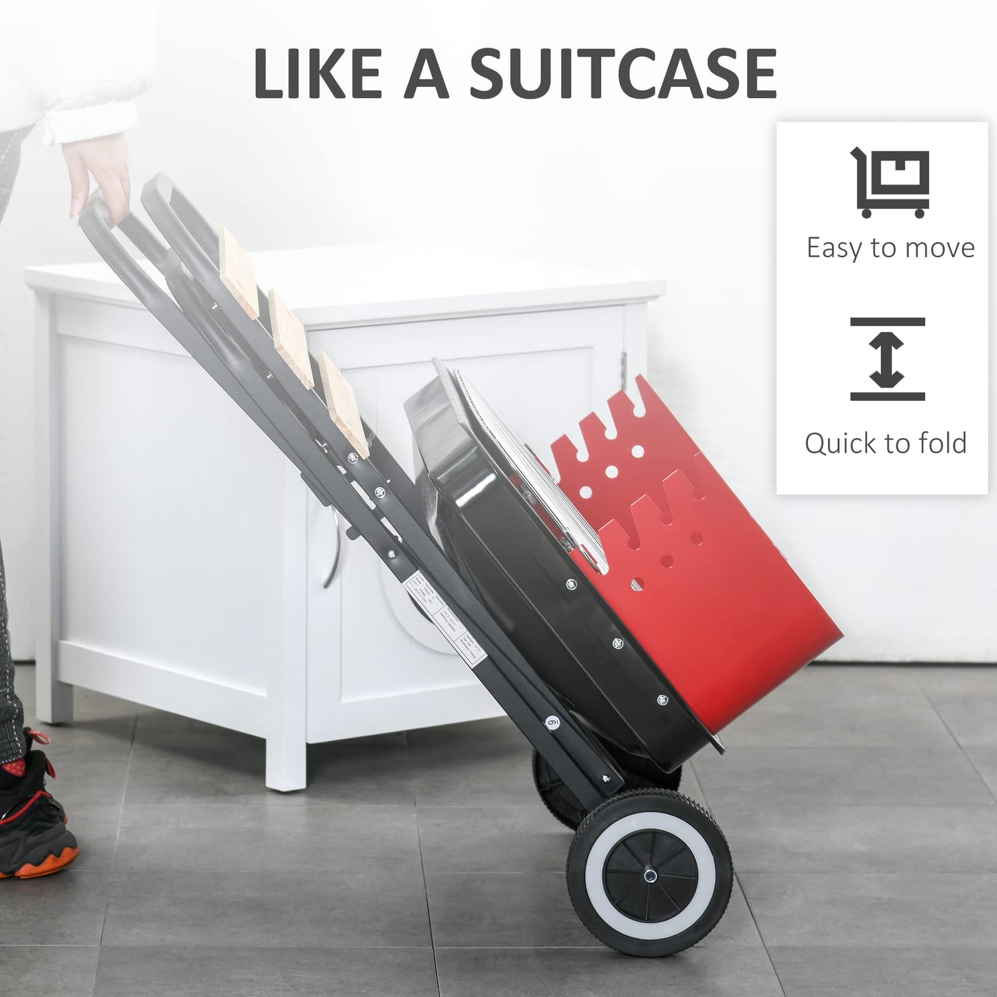 - Outsunny Charcoal Trolley BBQ | Barbecue Grill -