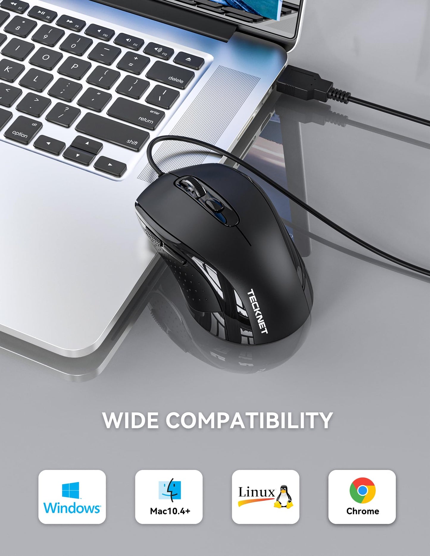 - TECKNET Wired Mouse | Mice Wired Optical USB Computer Mouse -