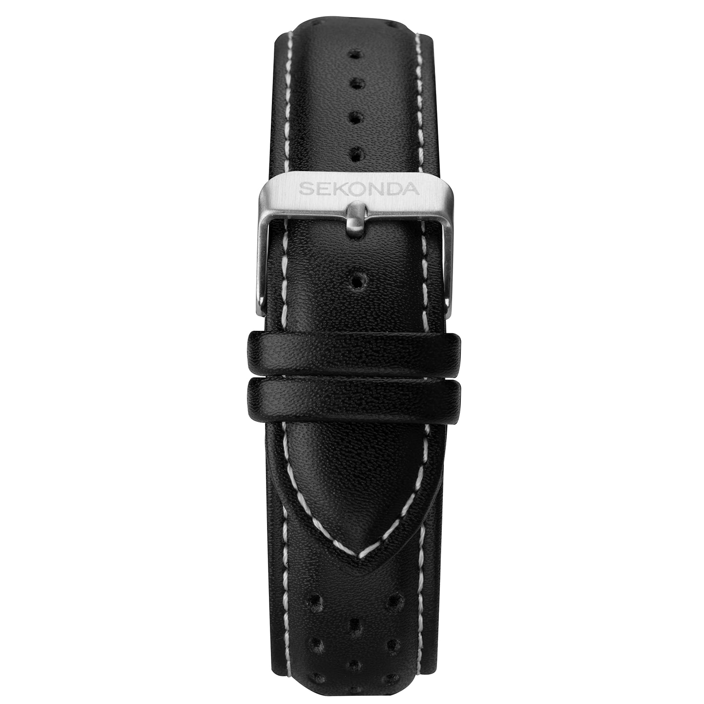 - Sekonda Men's Chronograph Watch | Red Dial | Black Leather Strap 1938 -