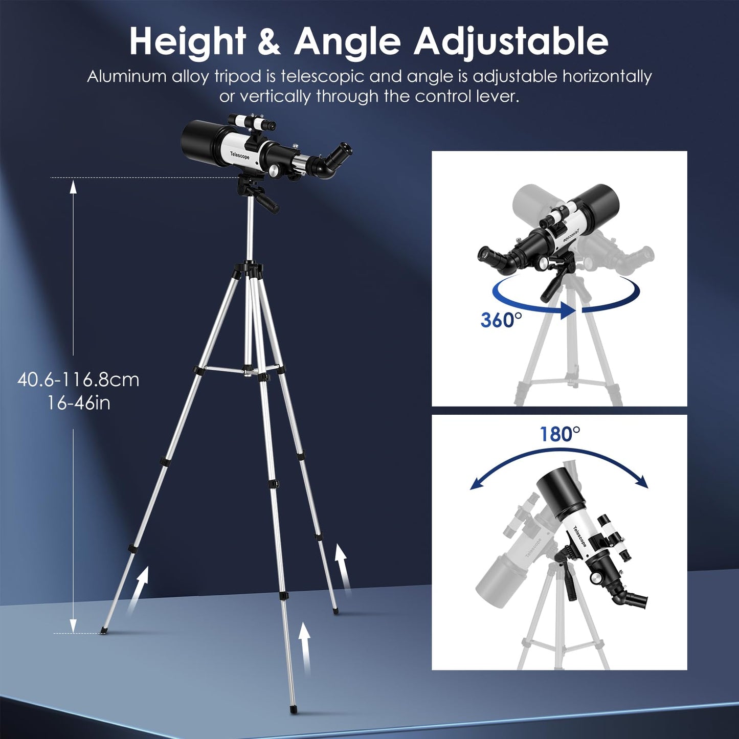 - Smautop Telescope for Kids Beginners Adult | Astronomical Refractor Telescope -