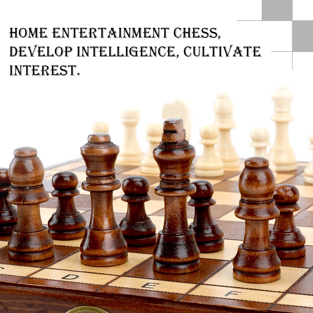 - Syrace Folding Hand Crafted Wooden Chess Set | Unique Chess Board | Travel Chess Sets -