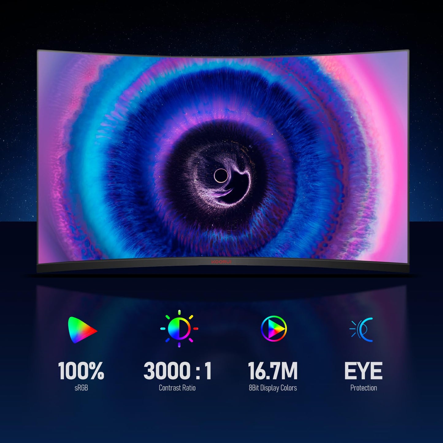 - KOORUI 31.5 Inch Computer Monitor | QHD 1440P Ultrawide Gaming Monitor | 170Hz VA 1500R Monitors | Ultra-Thin | HDMI X2 /DP | VESA Compatible -