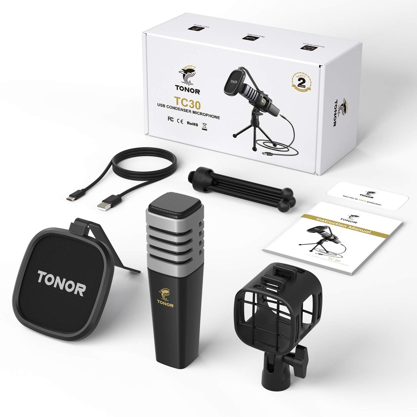 - TONOR USB Microphone | Cardioid Condenser | Computer PC Mic -