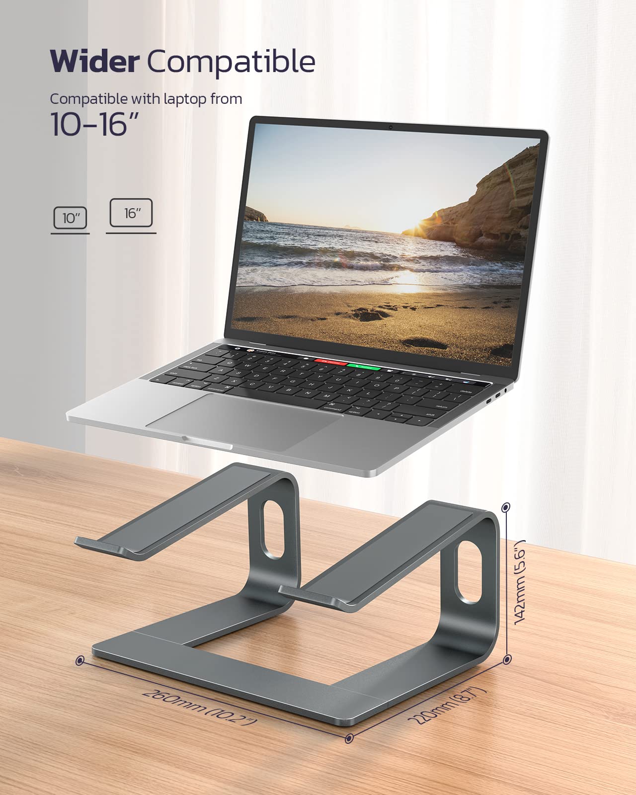- NULAXY Laptop Stand for Desk | Detachable Aluminum Laptop Riser for Desk | Ergonomic Laptop Holder -