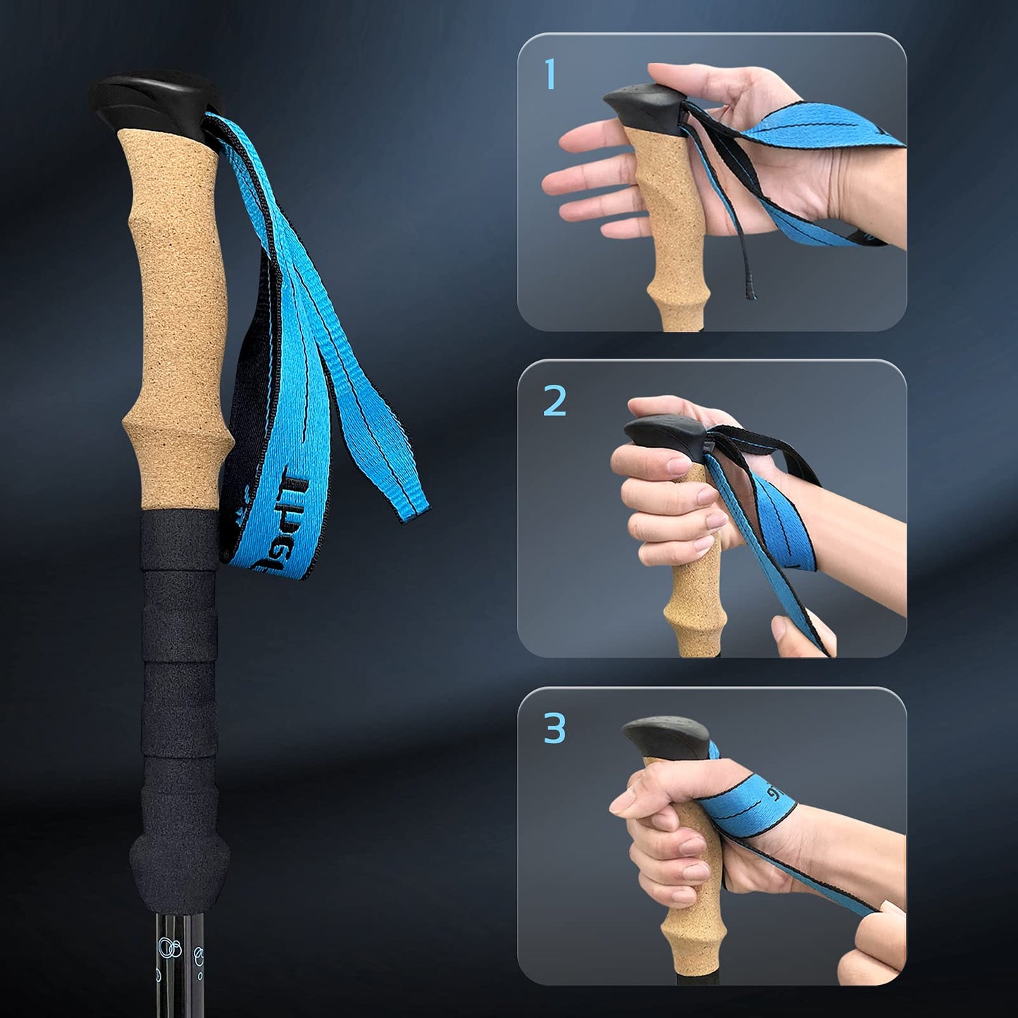 - TheFitLife Carbon Fibre Trekking Poles Collapsible and Telescopic Walking Poles -
