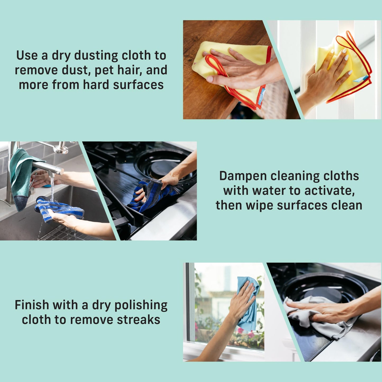 - E-Cloth Home Cleaning Set | Contains Multiple Microfiber Cleaning Cloths -