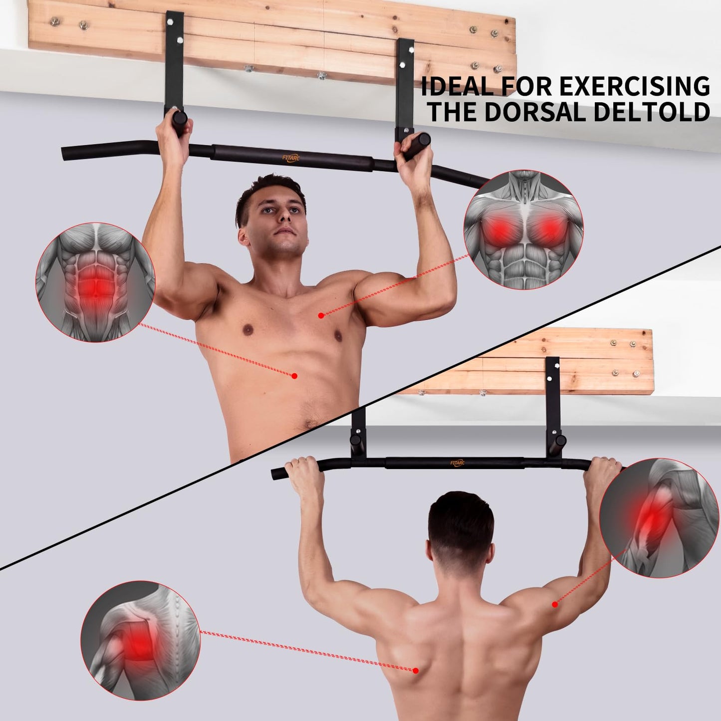 - Fitarc Joist Mount Pull Up Bar | Chin Up Bar Ceiling Mount | Heavy Duty -