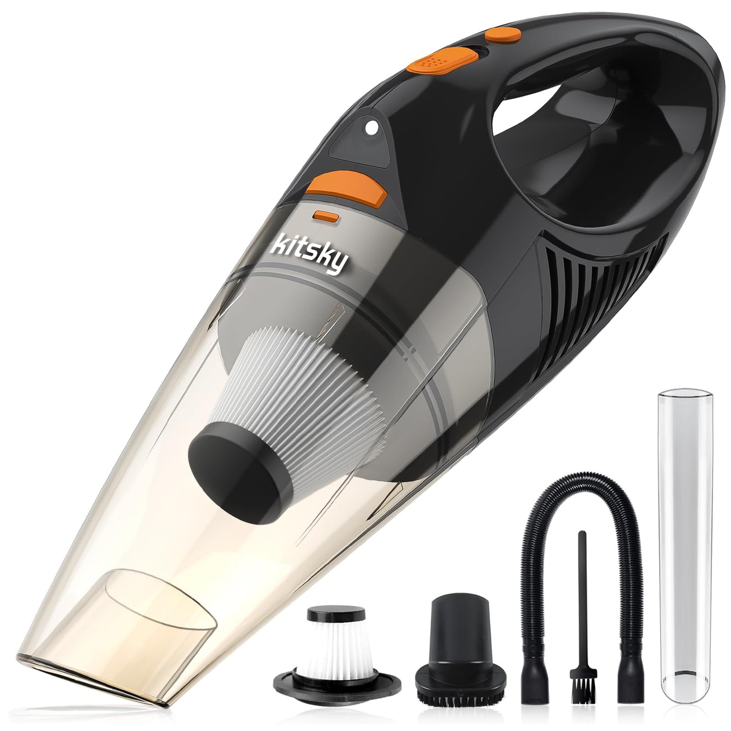 - Kitsky Handheld Cordless Vacuum Cleaner | Lightweight Car Vacuum Cleaner -