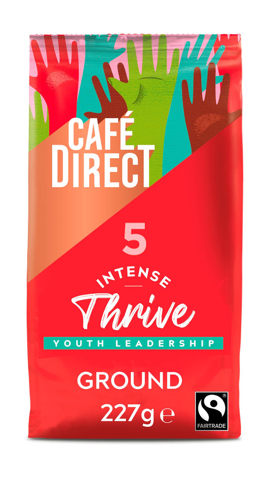 Cafédirect Thrive Intense Roast Fairtrade Ground Coffee 227 g (Pack of 6)