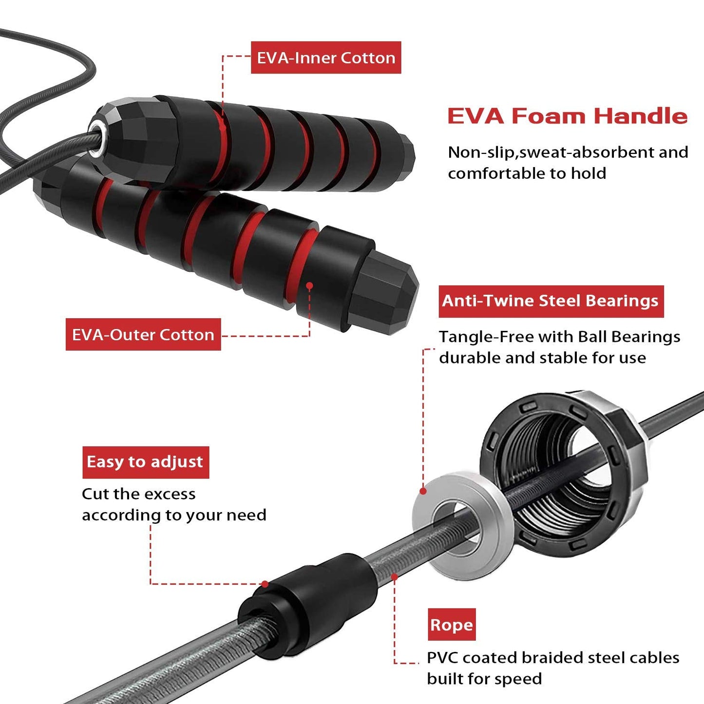 - Skipping Rope | Jumping Rope Adjustable | - Jump Rope For Exercise -