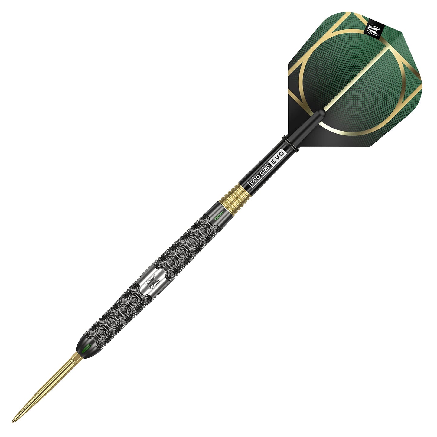 - Target Darts | Cult 90% Tungsten Swiss Point Set Steel Tip Darts | Black, Green and Gold | 24G | UK -