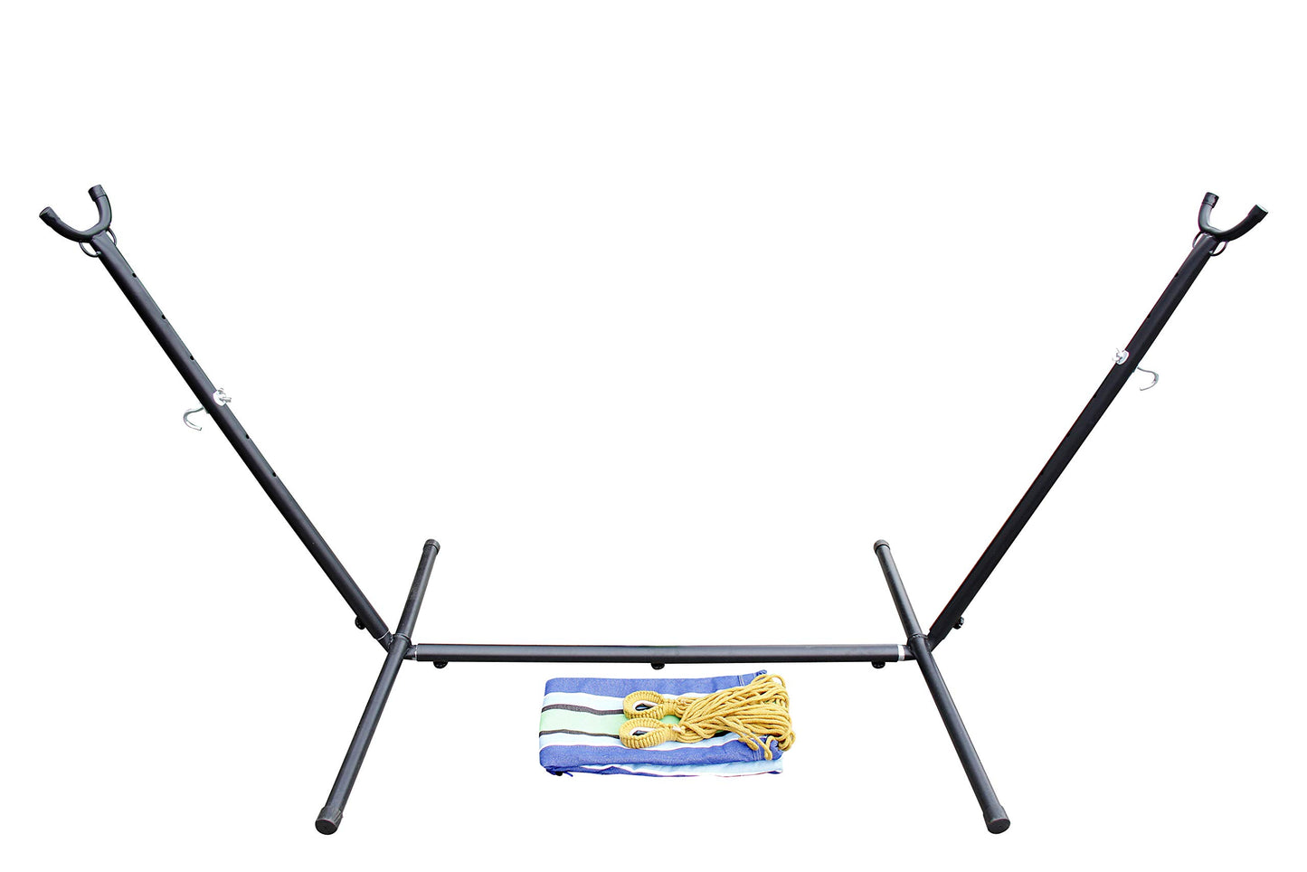 - Ross James Garden Furniture | 100% Double Cotton Hammock | Heavy Duty Metal Stand -