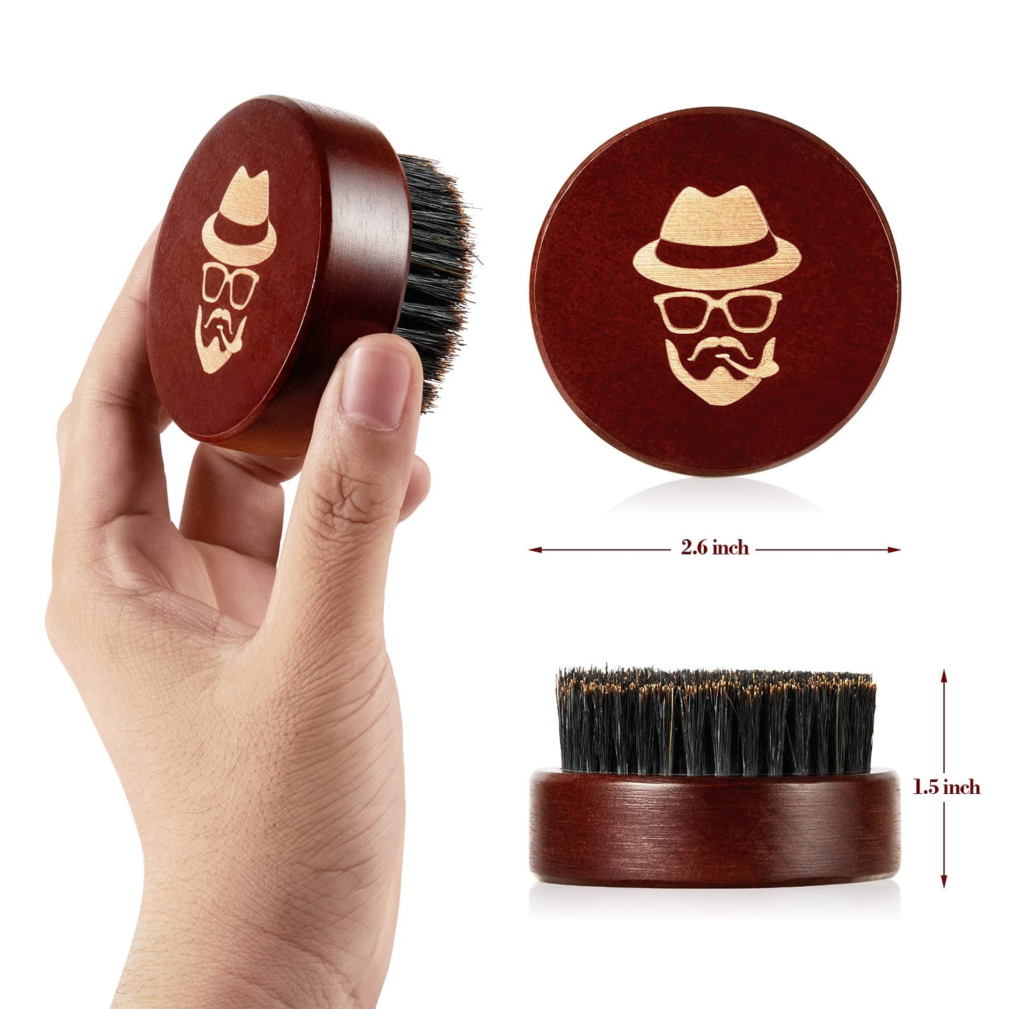 Beard Brush, 100% Boar Bristle Black Walnut Wood Beard Comb Brush for Men To Tame and Soften Your Facial Hair from Sofmild