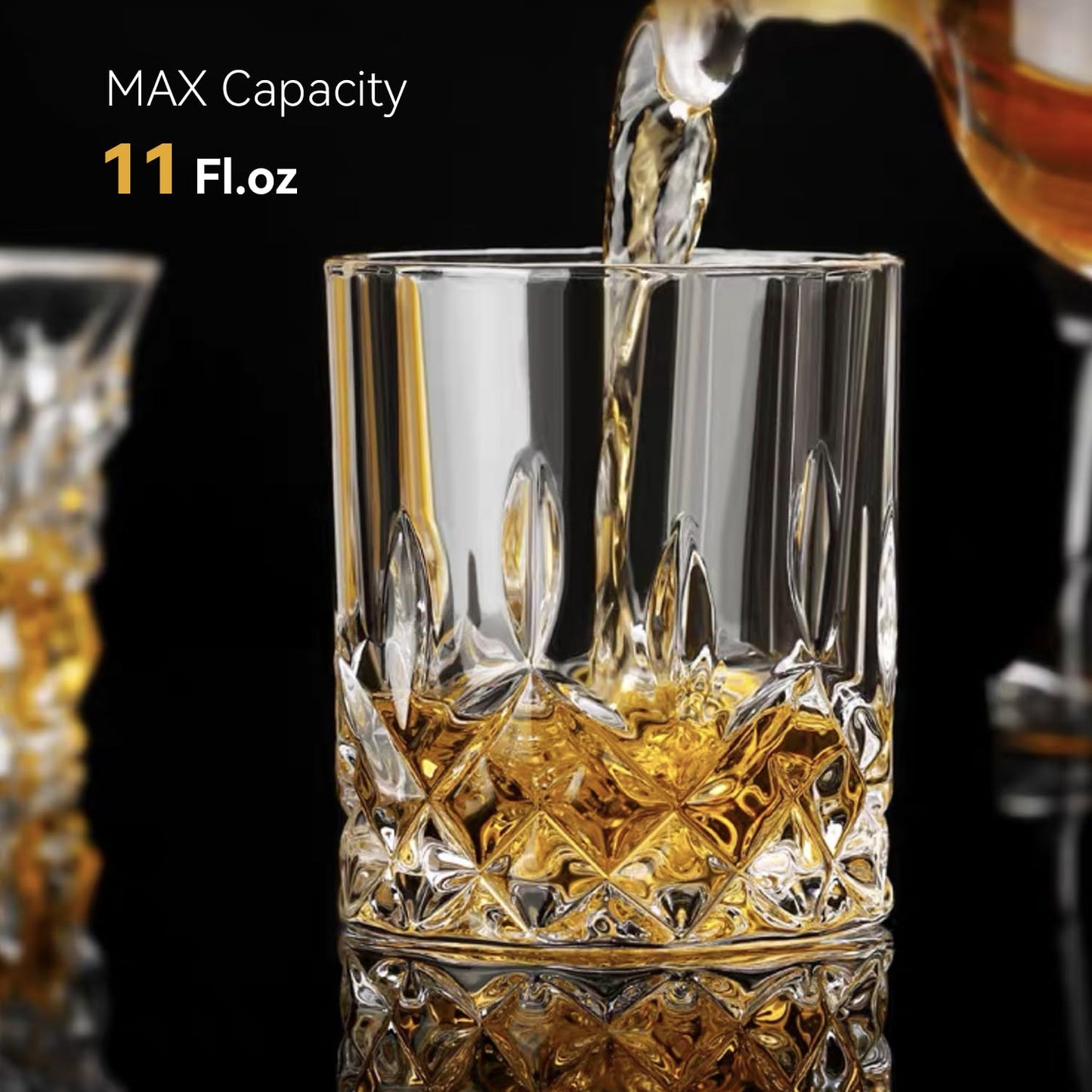 - Triplorare Whiskey glasses | set of 6 11 OZ, Old-Fashioned Whiskey glasses | Rum glasses | Bar whiskey glasses -