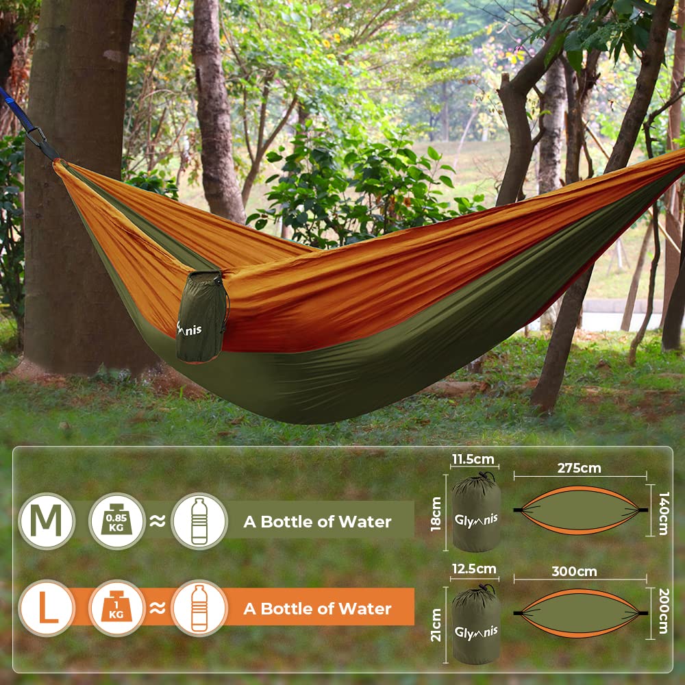- Glymnis Camping Hammock | 2 Person | Lightweight Double Hammock -