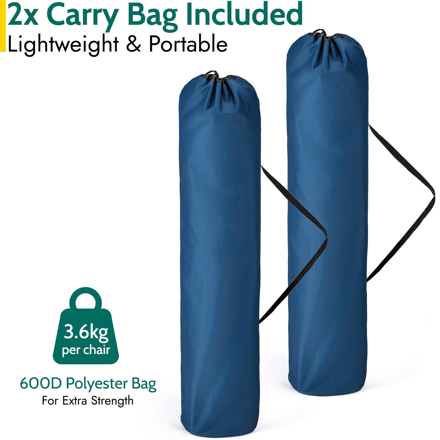 - Trail Falcon Folding Camping Chair | High Back Padded | Heavy Duty -