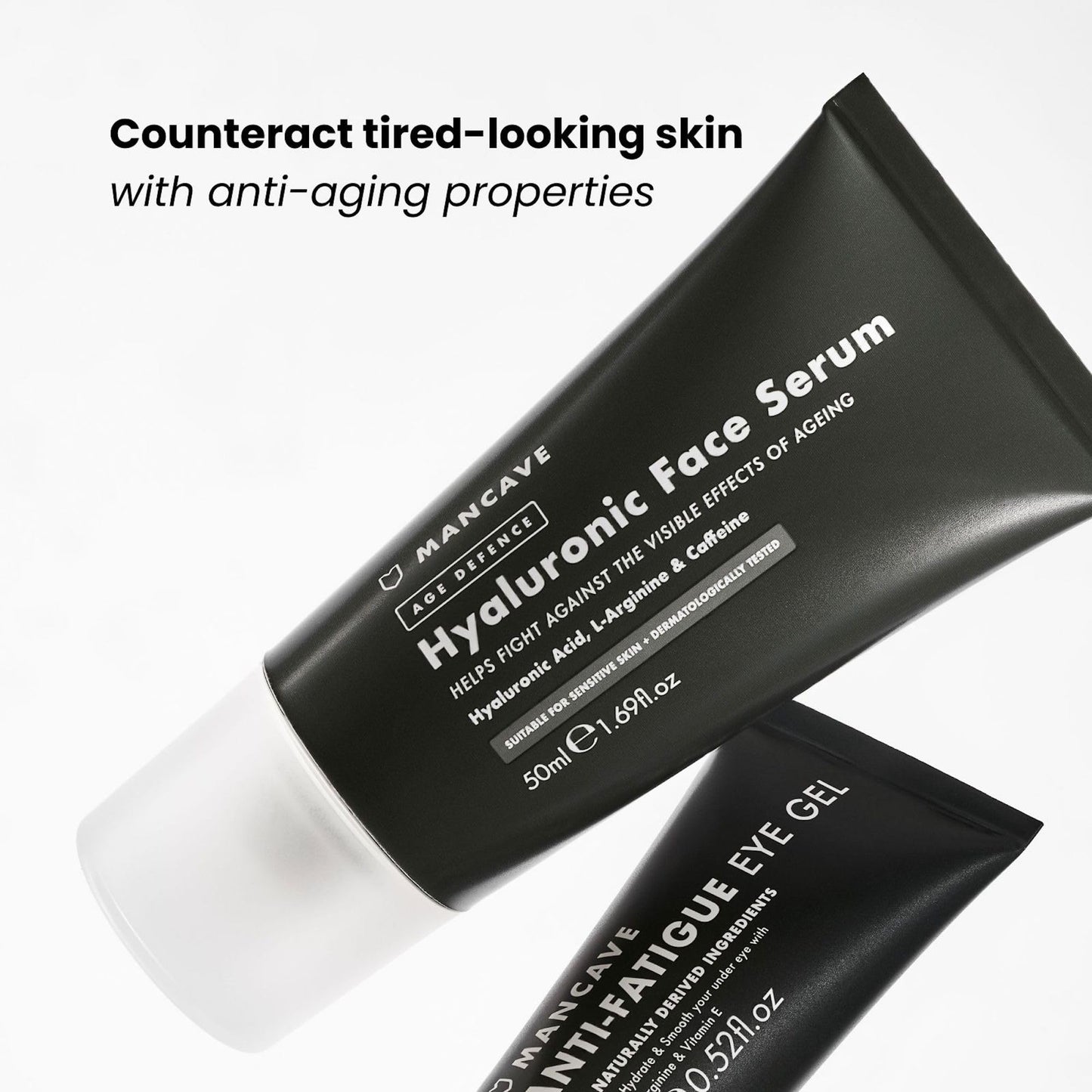 - ManCave Hyaluronic Acid and Caffeine Anti-Aging Face Serum | 50ml -