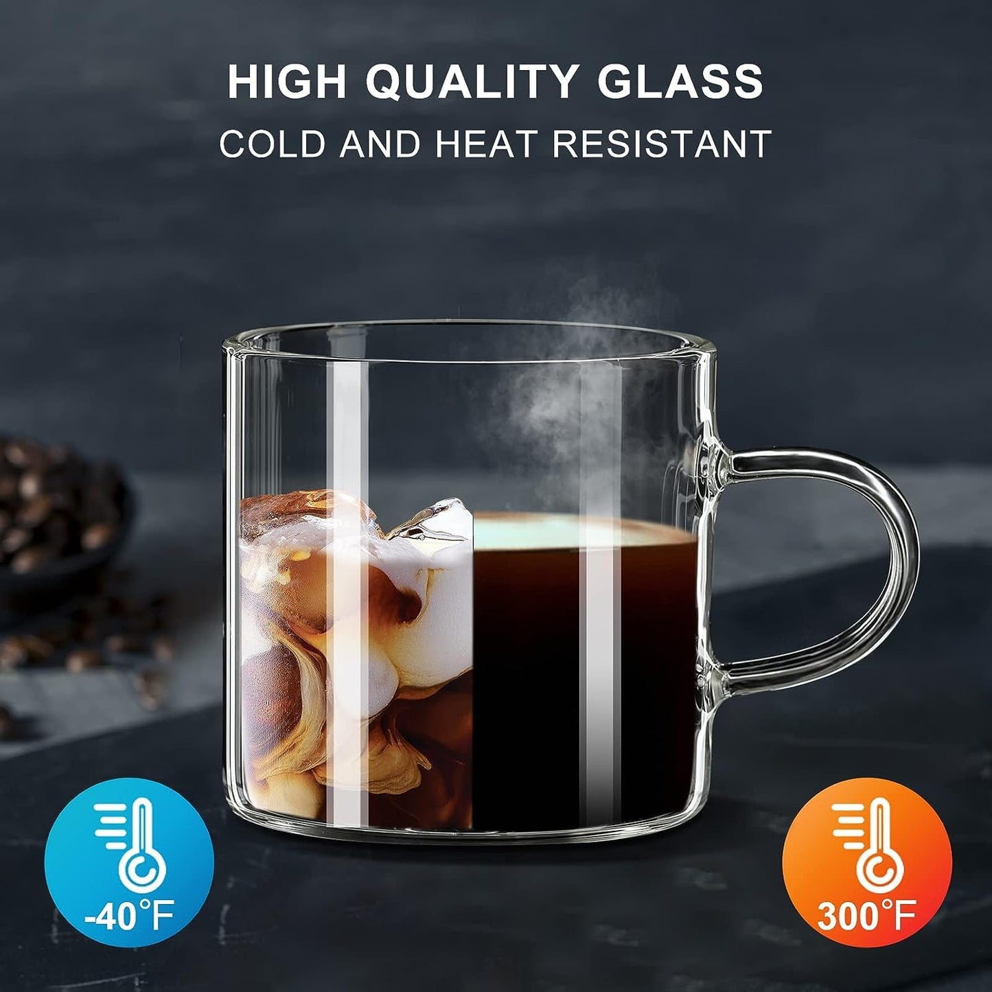- ParaCity Espresso Cups Set of 4 | Insulated Espresso Shot Glass 4.3 OZ -