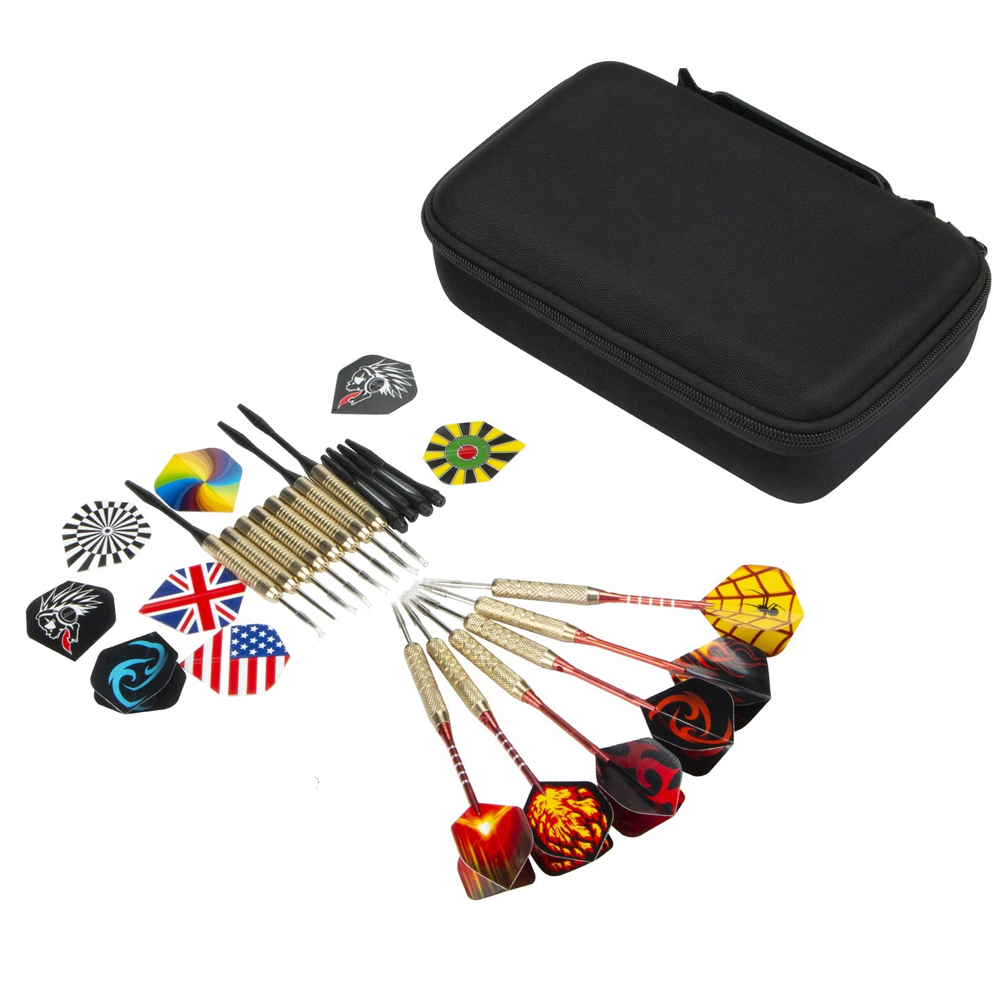 Aenllosi Hard Carrying Case for 6 Steel Tip Darts Set Soft Tip Darts, case only (Black)