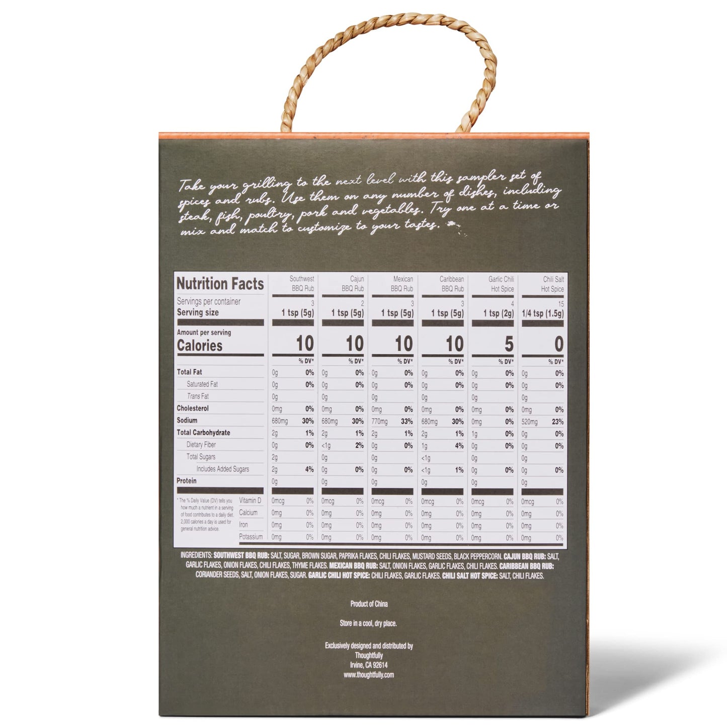 - Smokehouse by Thoughtfully | BBQ Seasoning Collection | 6 Pack -