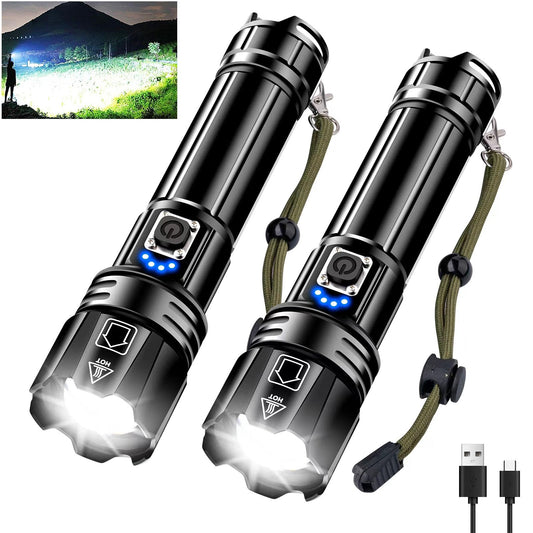 - Glarylight Torches LED Super Bright, 250000 High Lumens Rechargeable Torch -