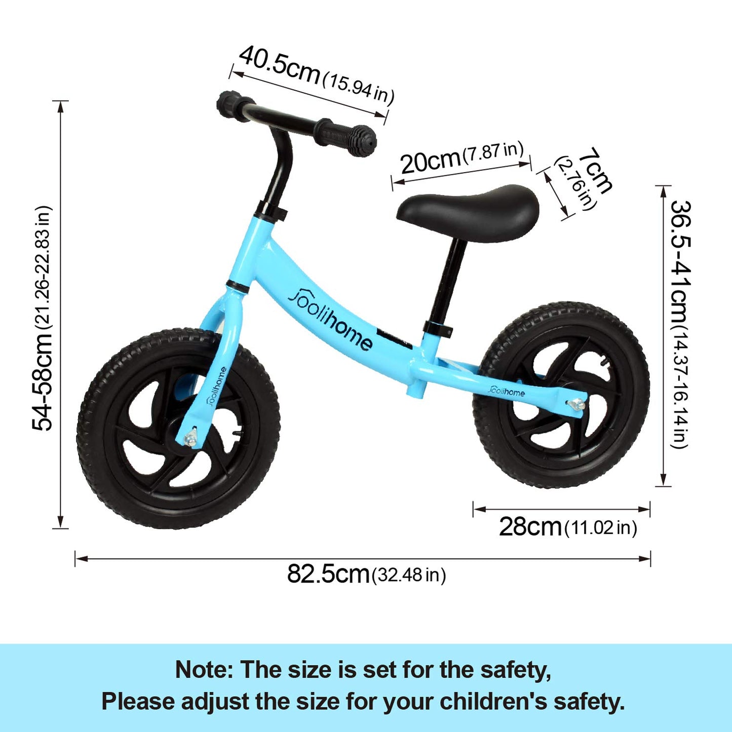 12" Balance Bike Carbon Steel Frame No Pedal Walking Balance Bike Training Bicycle for Kids and Toddlers 2- to 6 Years Old