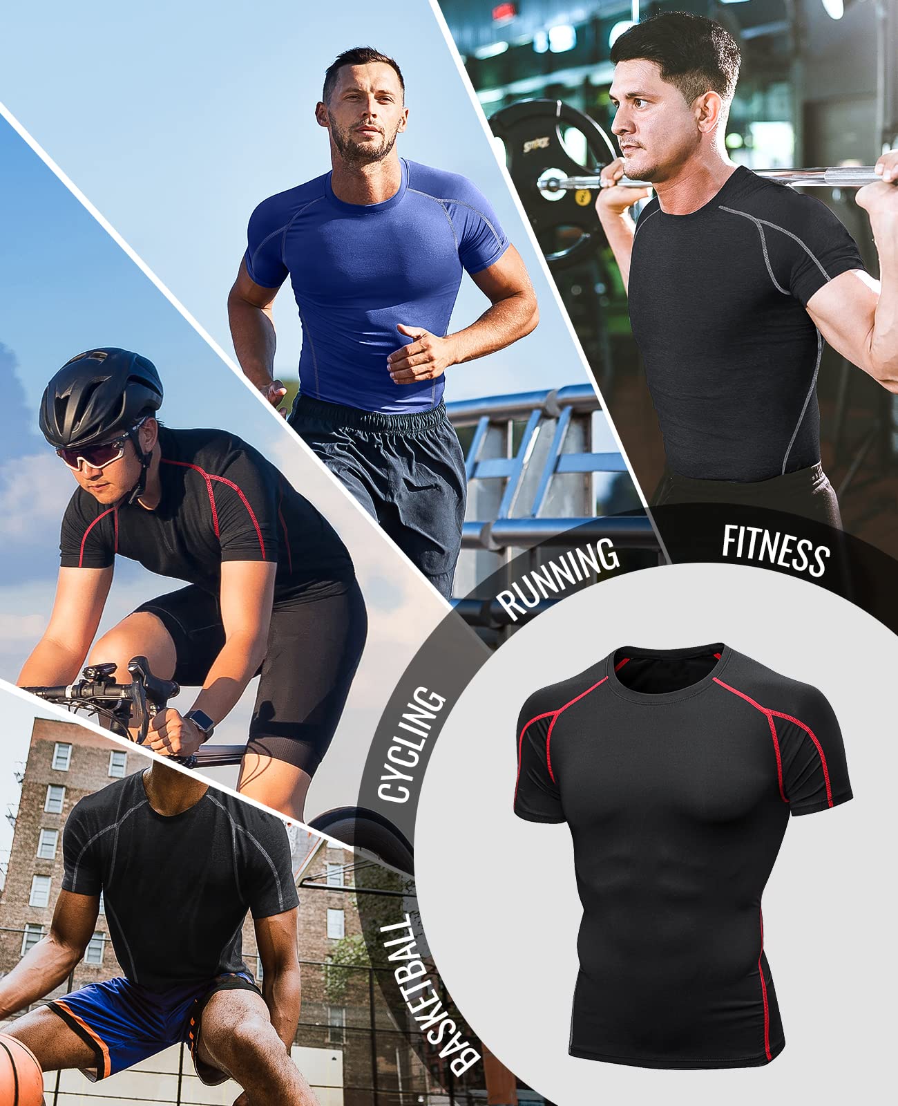 - Niksa 2 Pack Short Sleeve Sports T-Shirts | Workout Gym Clothes for Men -