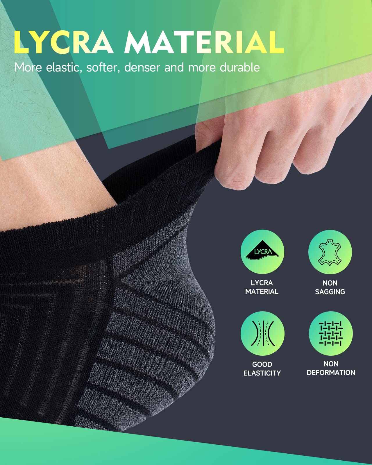 - RUIXUE Men's Running Socks | 6 Pairs | Performance Cotton Trainer Socks -