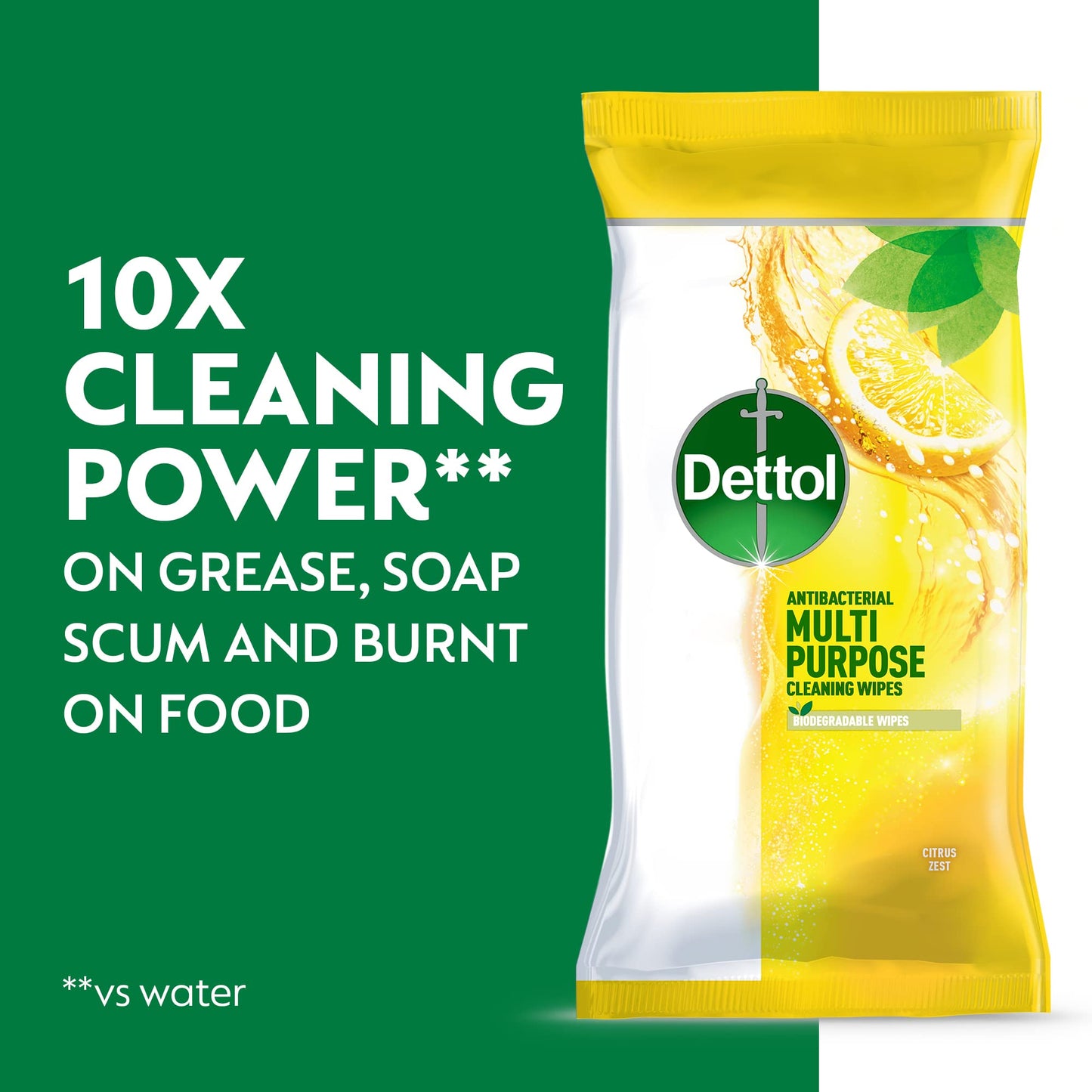 Dettol Antibacterial Multipurpose Cleaning Wipes, Citrus Zest Fragrance, Multipack of 3 x 105 Wipes, Total 315 Wipes