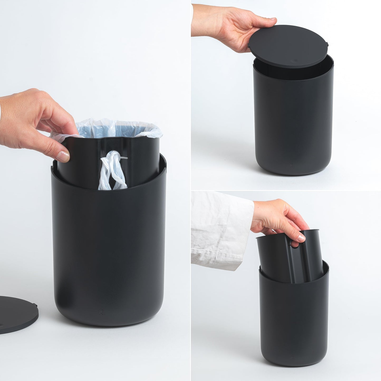 - Kazai.® Mini Waste Bin | Small and Unique Design Bin | 1.5L Capacity -