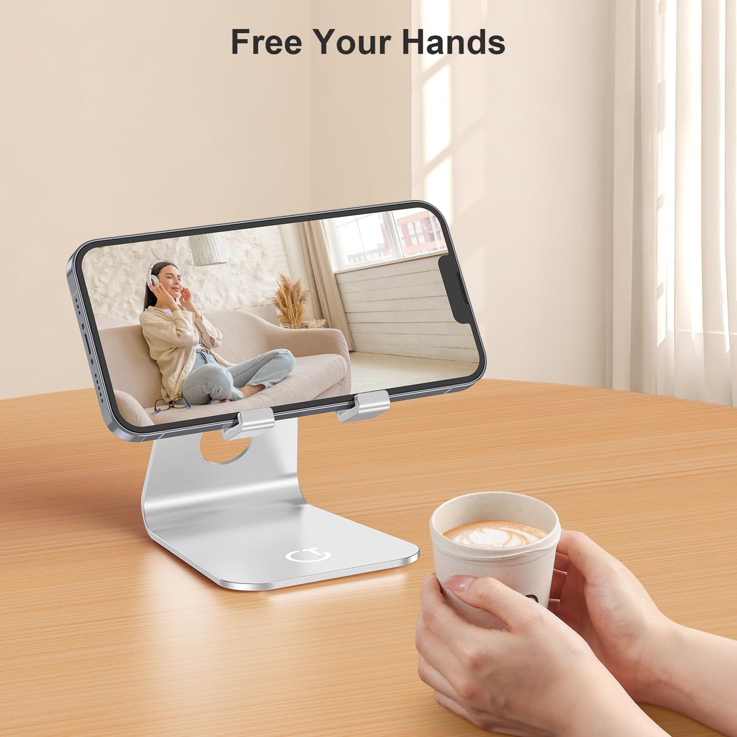 - Gritin Phone Stand, Adjustable Phone Holder Stand Dock -