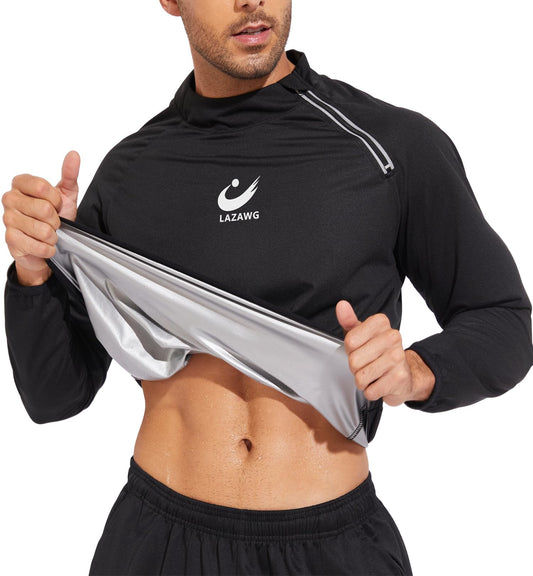 - LAZAWG Sauna Jacket | Long Sleeves | Short Side Zip | Sauna Suit -