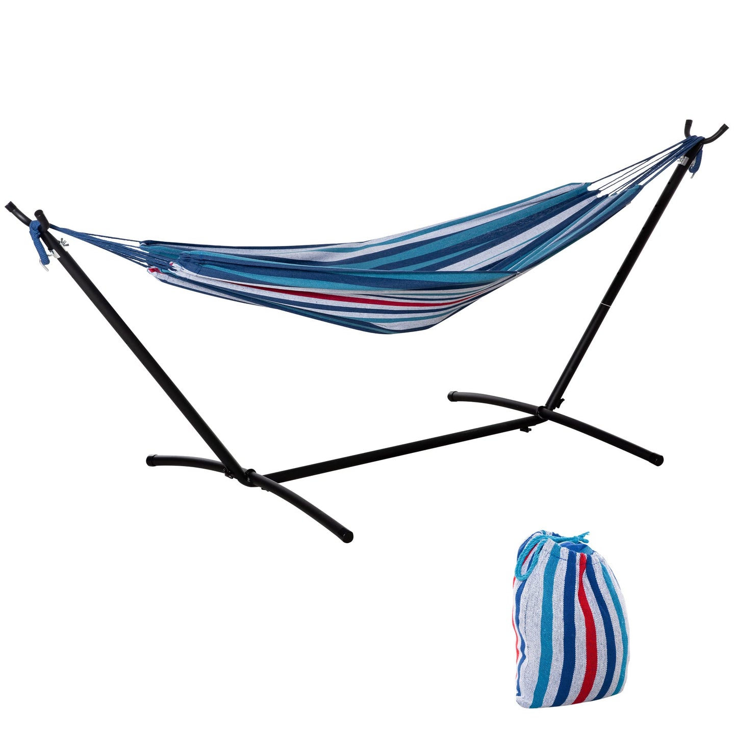 - Outsunny 294 x 117cm Hammock | Stand | Camping Hammock | Portable Carrying Bag -