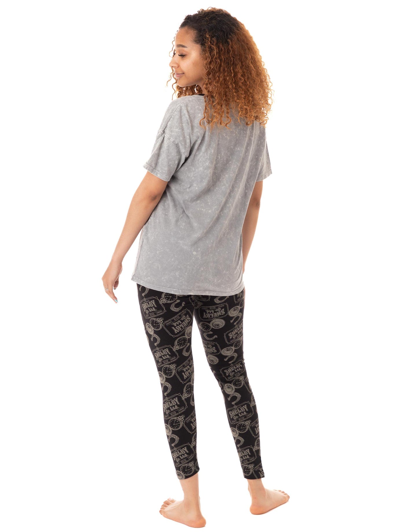 - PEAKY BLINDERS Pyjamas For Women | Tommy Shelby T-Shirt & Leggings | Lounge-pants PJ Set -