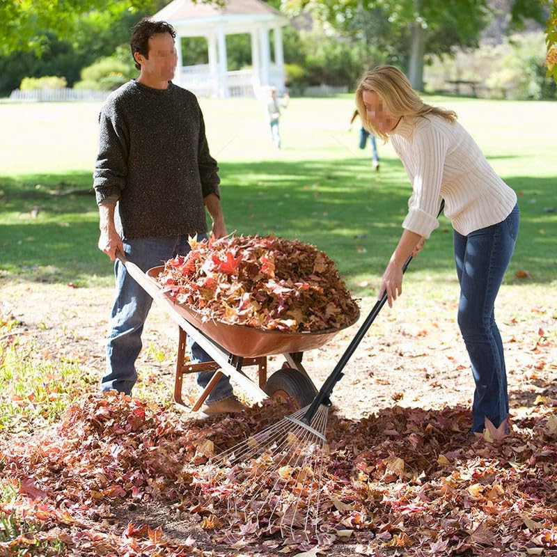 - Garden Rake 80-152 cm Adjustable Soil Rake | Artificial Grass Rake | Telescopic Rake for Lawn -