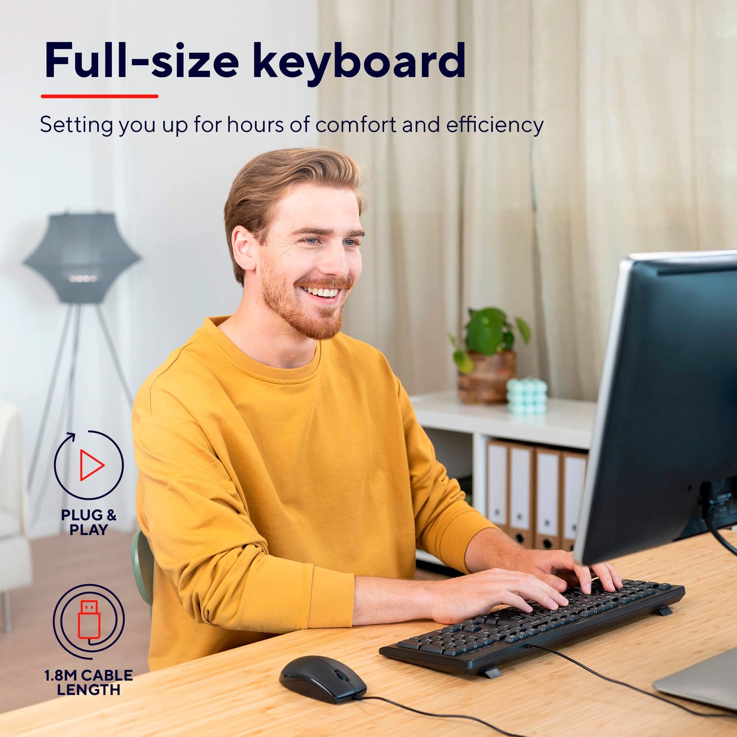 - Trust Taro | Wired Keyboard | Quiet Keys | Full-Size Keyboard |  1.8 m Cable | for PC, Laptop, Mac - Black -