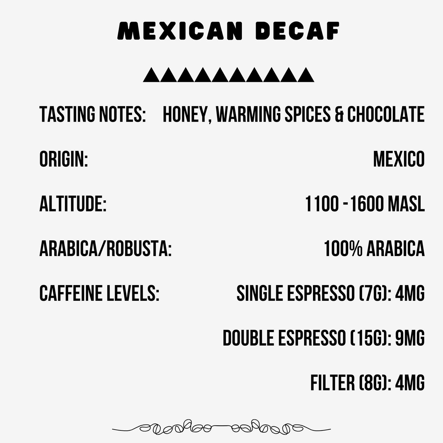 Counter Coffee | Mexican Decaf Whole Beans | Chemical-Free Decaffeinated | 100% Arabica Beans Medium Roasted | Rainforest Alliance Certified | Perfect for Afternoons | 1KG Whole Bean