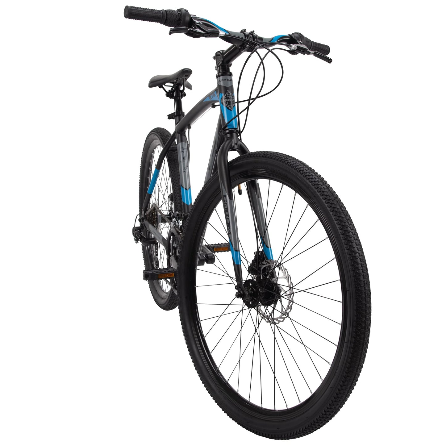 - Huffy Carom Mens 27.5 Hybrid Hardtail Gravel Bike | 14-Speed -