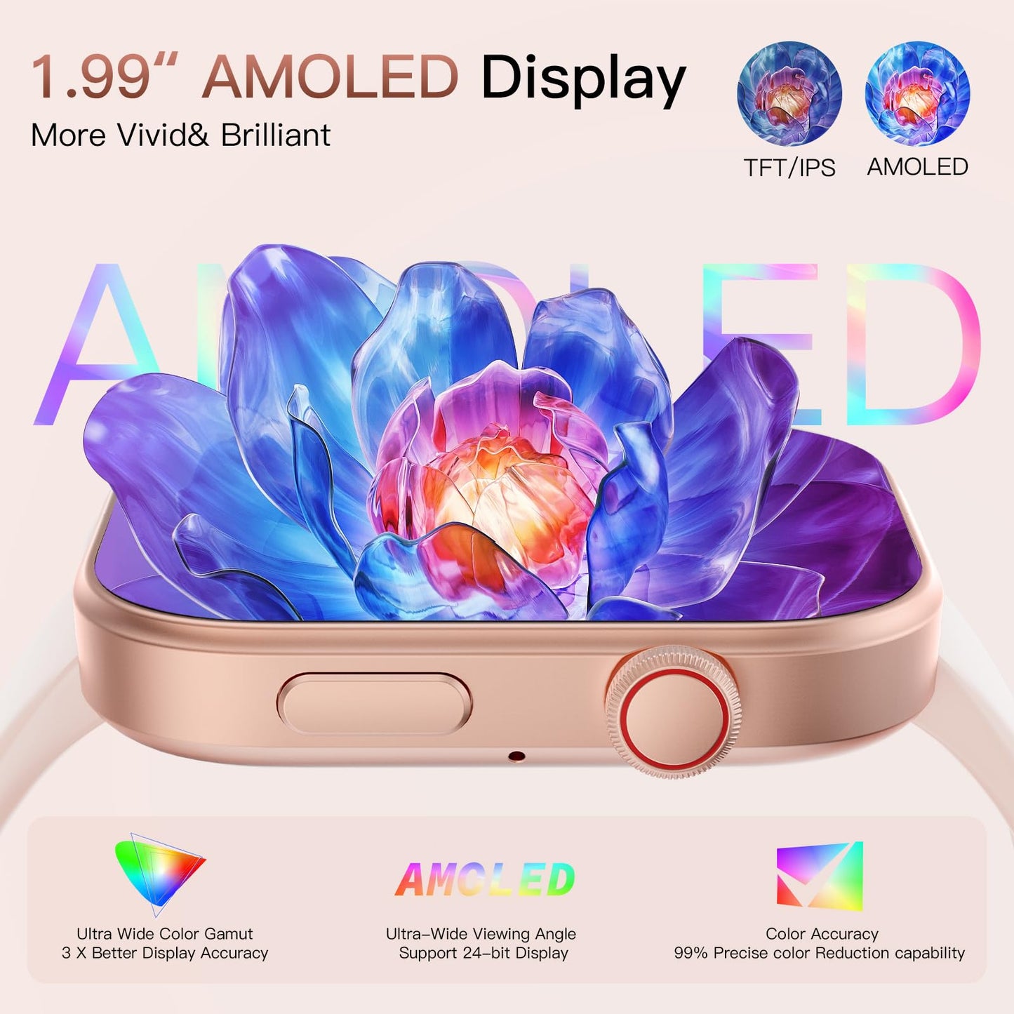 - Tensky | Smart Watch for Women-1.99" | AMOLED Smartwatch | with Bluetooth Call & AI Voice -