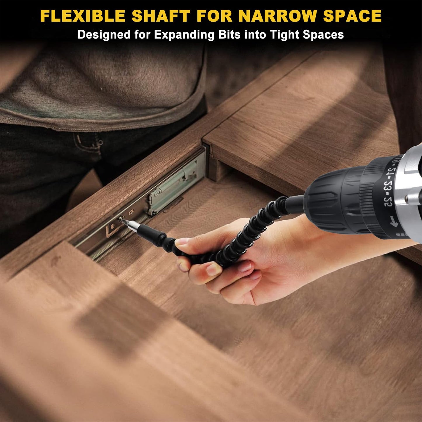 - VOERJIA 21V Cordless Drill, Power Drill Cordless, Cordless Drill with 2 Batteries 2000mAh -