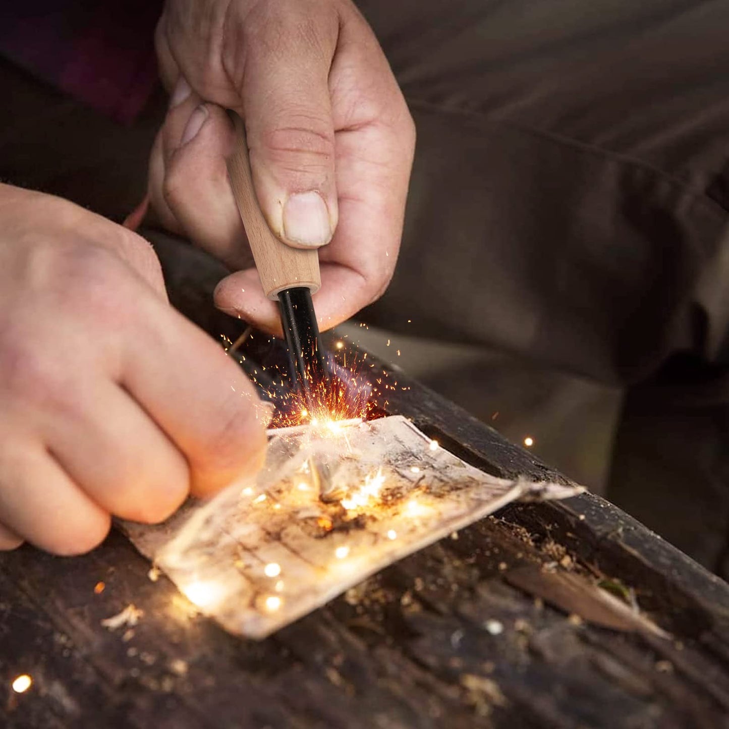 - Flintronic Survival Fire Steel | Flint Striker Steel Fire Starter Kit -