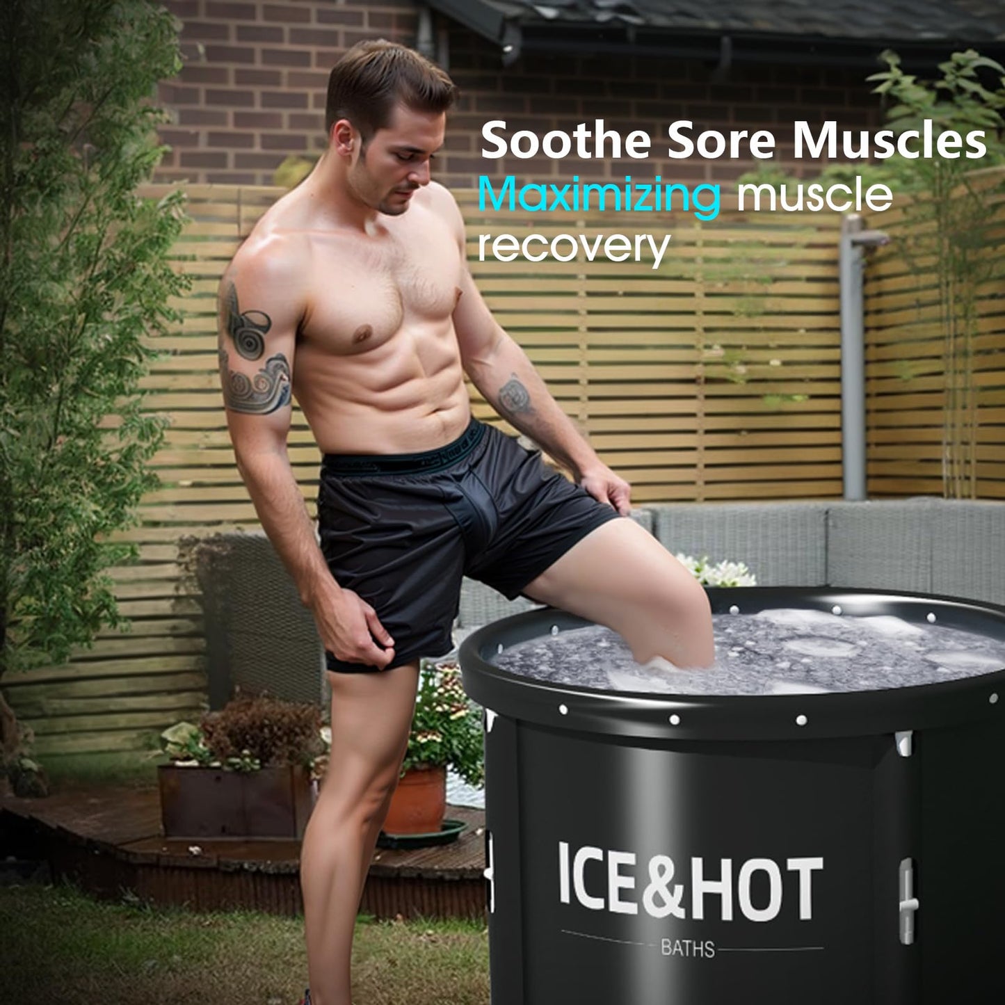 - Portable Foldable Bathtub for Adults | Soaking Bathtub for Cold Water Therapy Training -