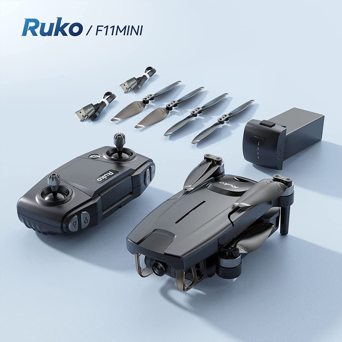 - Ruko F11MINI Drone | Under 250g Drone with Camera | 2 Batteries | 60 Min Flight Time -