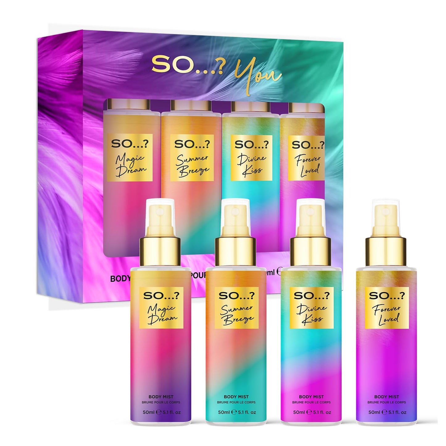 - So…? Love Yourself Womens Body Mist Gift Set | (4x50ml) Pack of 3 -